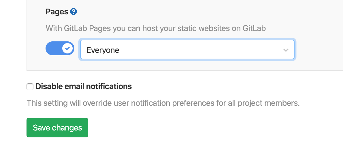 Gitlab pages access