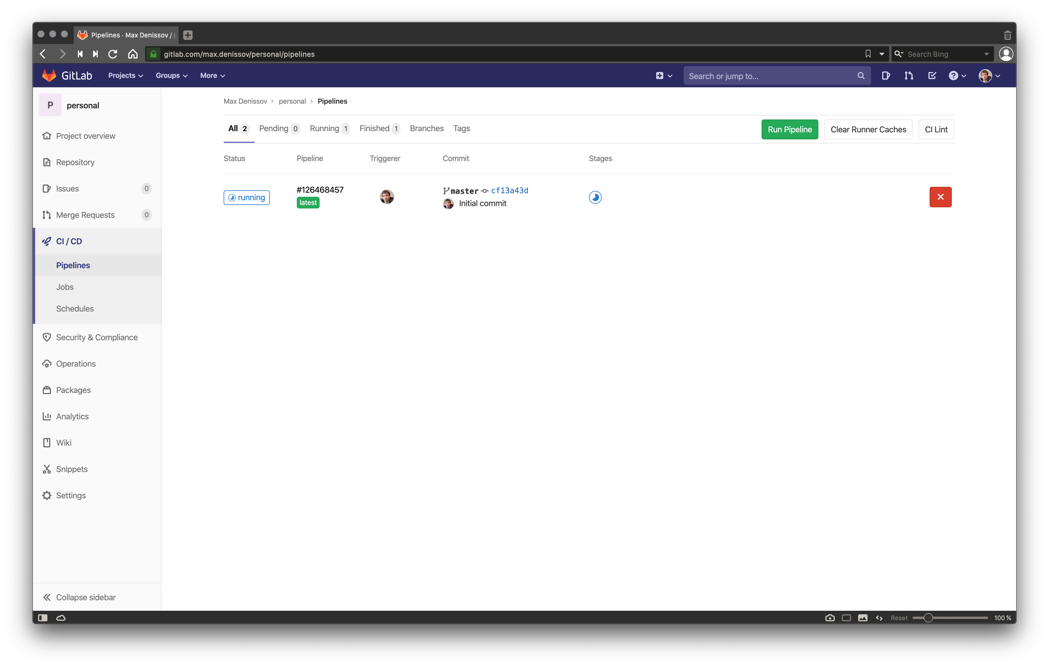 Gitlab pipeline