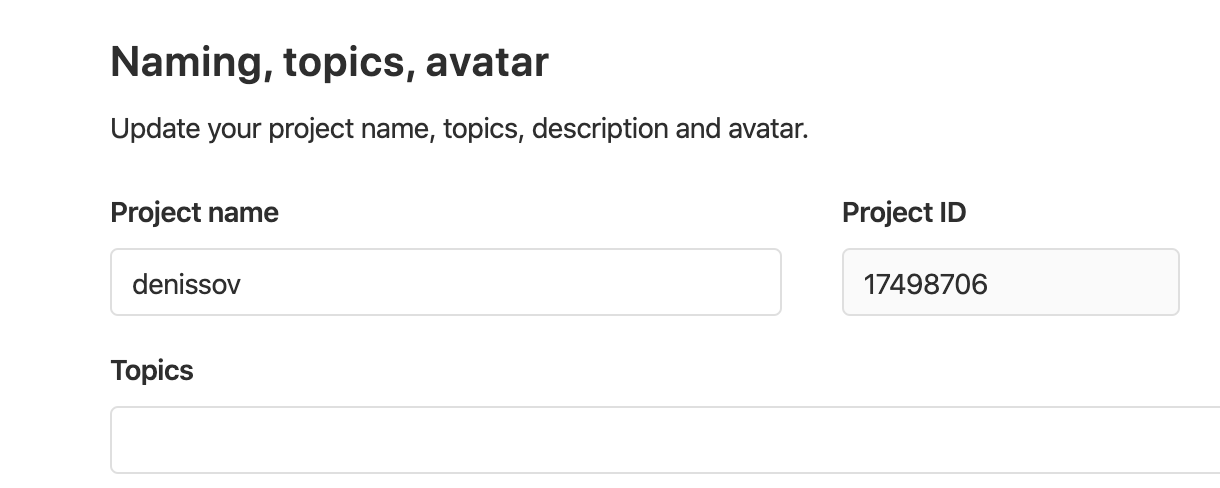 Gitlab project rename