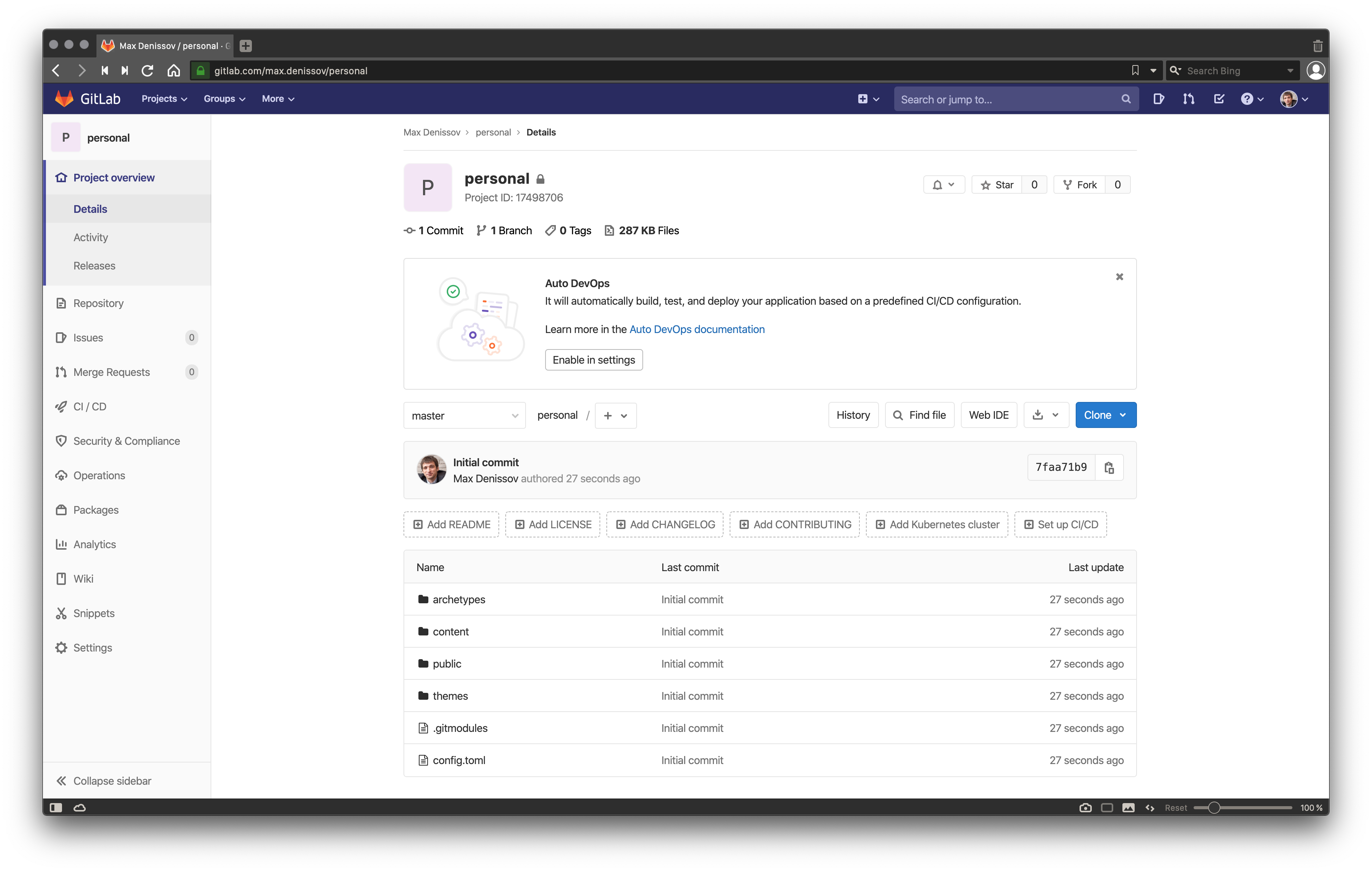 Project init_commit